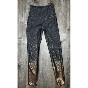 Beyond Yoga Ombré High Wasted Gray Gold Leggings Atleisure Activewear Gym Small